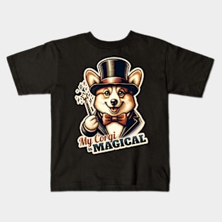 Corgi Magician Kids T-Shirt